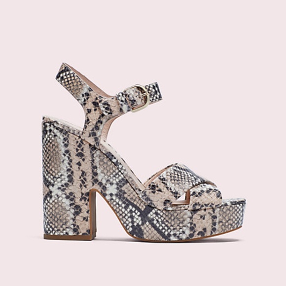 kate spade Shoes - Kate Spade Grace Snakeskin Platform Sandals